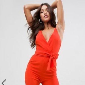 Asos Wrap Front Jumpsuit w/Peg Leg and Belt